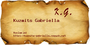 Kuzmits Gabriella névjegykártya