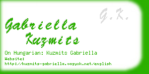 gabriella kuzmits business card